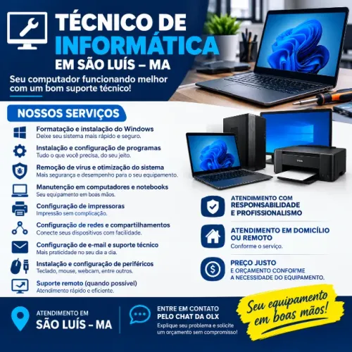 Técnico de Informática em São Luís - Manutenção e Suporte