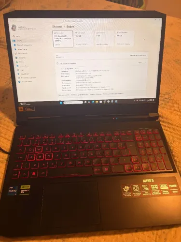 Notebook Gamer Acer Nitro 5 i7 11th - 16Gb Ram - RTX 3050 - 1TB SSD 144hz