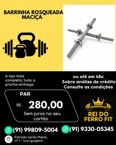 Barrinha rosqueada maciça 