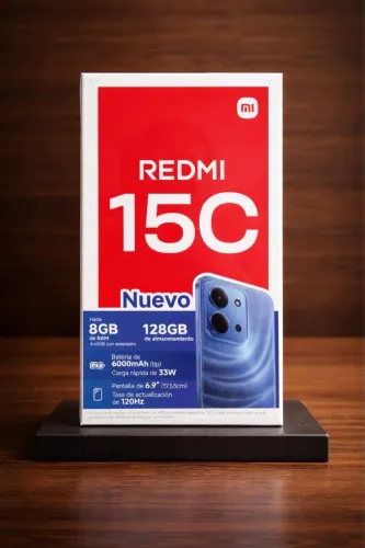 Redmi 15C 4G 128/4gb com extensão para 8gb de RAM - Preto, Azul ou Laranja