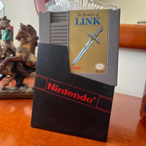 jogo nes - the adventure of link - zelda - original com case nintendo - 8 bits