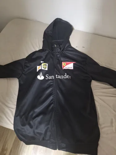 Jaqueta Corta-Vento Ferrari F1 Preta Santander Shell UPS - G