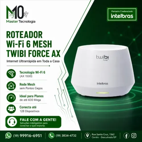 Roteador Mesh AX 1500 - Twibi Force AX