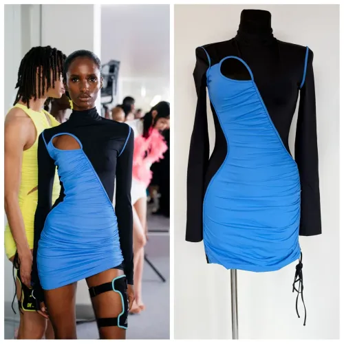 Raro vestido David Koma SS/22 desfilado em Londres