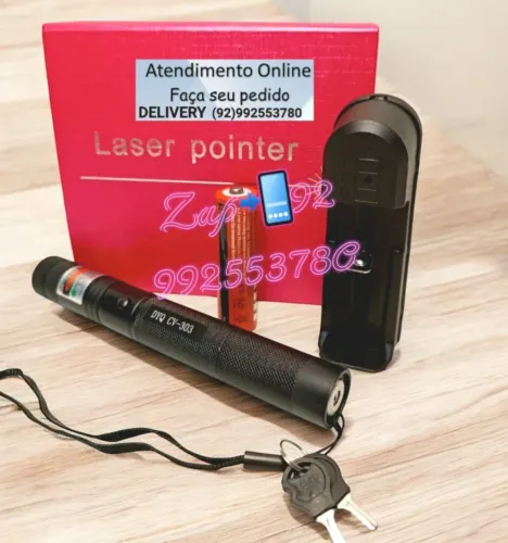 CANETA LASER POINTER VERDE PROFISSIONAL PALESTRA REUNIÕES RECARREGÁVEL