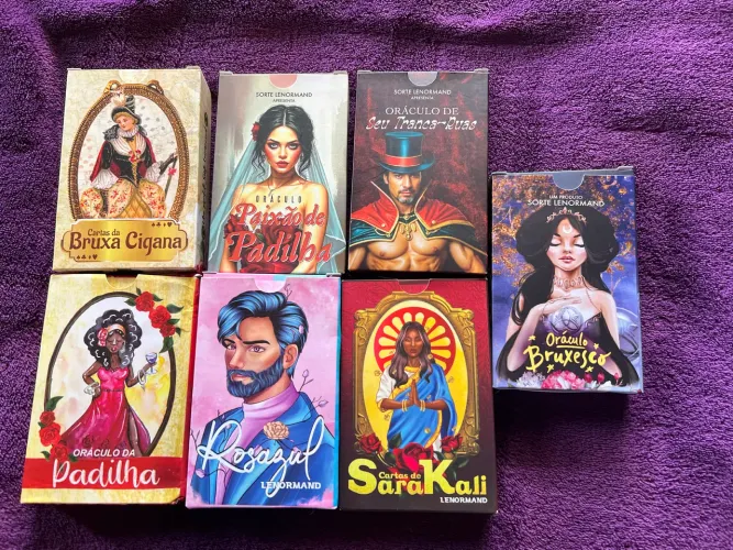 Kit com 7 oráculos Sorte Lenormand