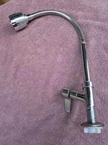 TORNEIRA  GOUARMET COZINHA  PARA PIA FLEXÍVEL  CROMADA  DUPLO JATO, MESA BANCADA  METAL 
