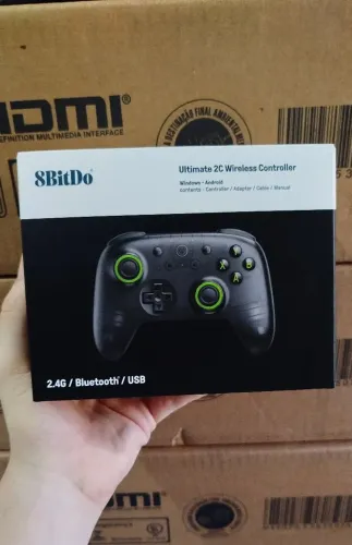 Controle 8BitDo Ultimate 2C, Hall Effect, Bluetooth/Dongle/Cabo - GAMER