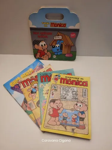 1 Livro + 4 Gibis da Turma da Mônica (Ciranda Cultural)