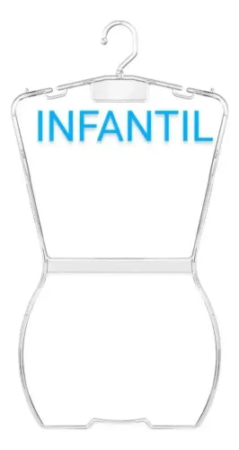 Cabide acrílico transparente silhueta Infantil