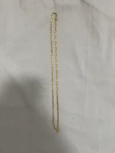 Corrente Masculina Aço Inox Dourado 9g - Elos Retangulares