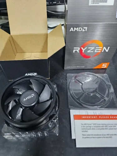 Caixa Processador Ryzen 5500 + Cooler Novo + manuais