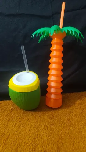 Kit de Copos Tropicais - Coqueiro e Coco
