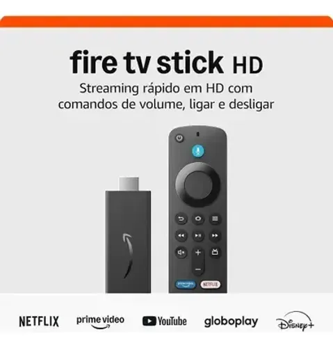 AMAZON FIRE TV STICK HD 2024 4ª GERAÇÃO COM ALEXA