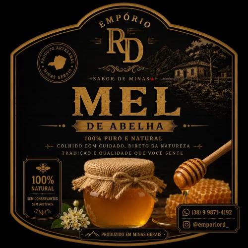 Mel de abelha 100% puro 