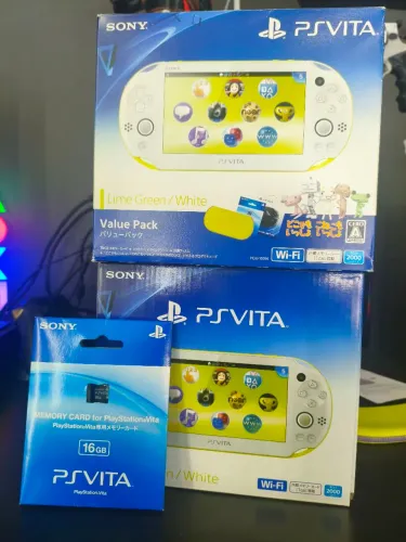 PS Vita Slim Lime Green White Japonês Bloqueado