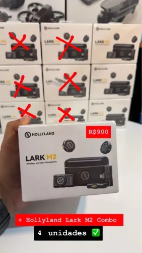 Microfone Hollyland Lark M2 Combo 4 unidades disponíveis