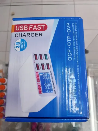 Carregador Usb Fast Charge 6 portas