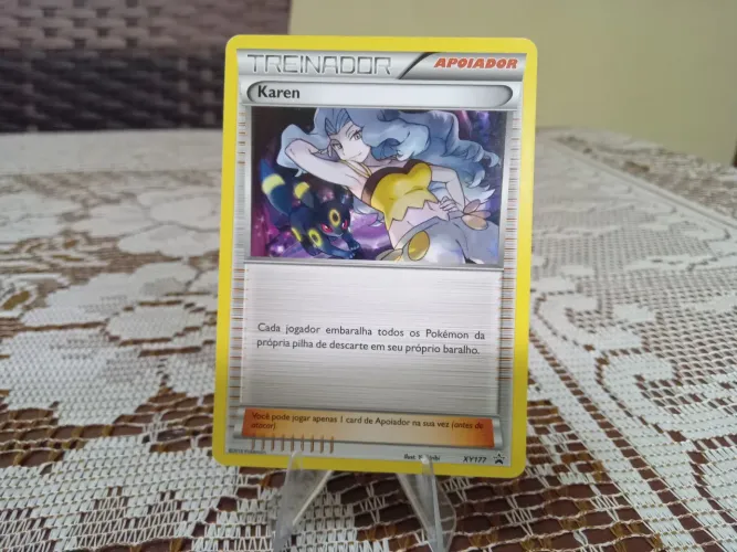 Carta Pokémon tcg Treinador da Karen xy promo 177 de 2016 em estado NM