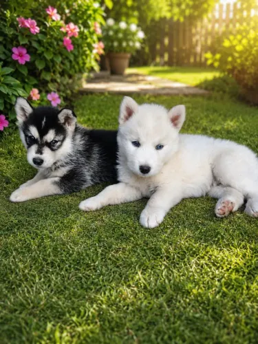 Filhote de husky siberiano