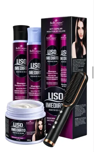Seus cabelos lisos alinhados e sem frizz em minutos direto da sua casa 