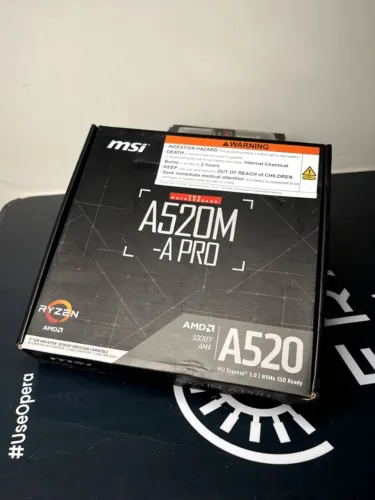 Placa-Mãe MSI A520M-A PRO AM4 DDR4 - Nova, Nunca Usada