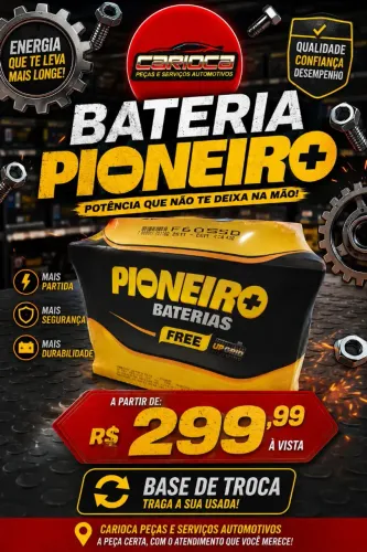 baterias 60 amperes pioneiro 651300