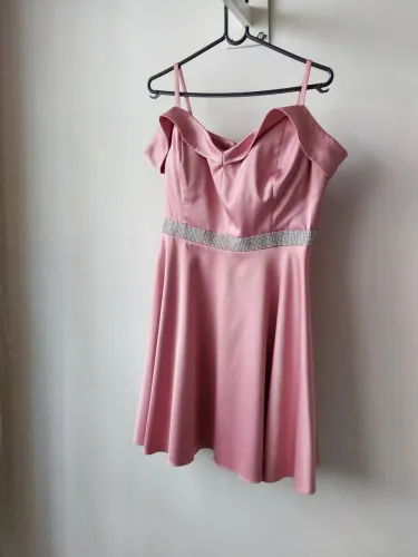 Vestido seminovo de festa Rosé - curto
