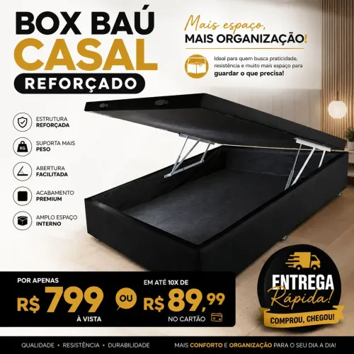Cama box solteiro e casal