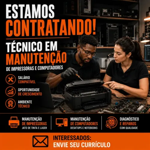 Técnico em conserto de impressoras e computadores
