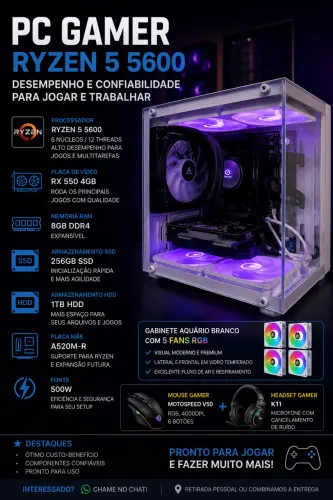 Pc Gamer a venda Ryzen 5