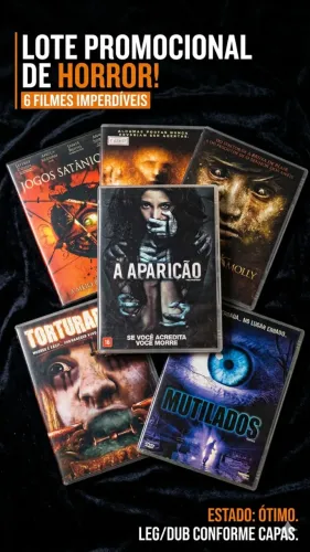 Lote 6 DVDS Originais de Terror usados em bom estado 