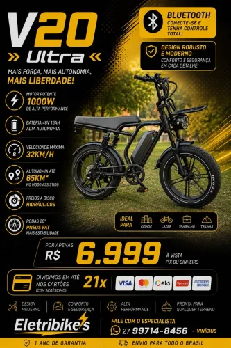 Scooter bike elétrica 1000w - com garantia