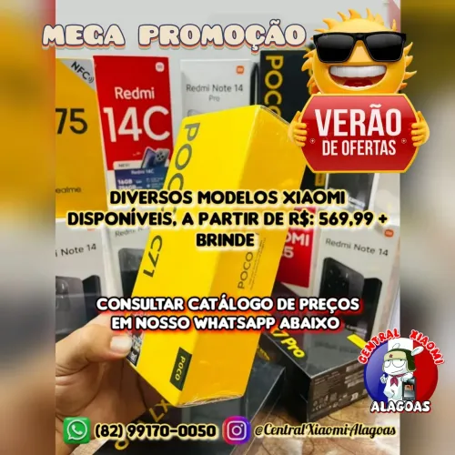 XIAOMI POCO C71, REDMI NOTE 15, REDMI A5 E DIVERSOS MODELOS 