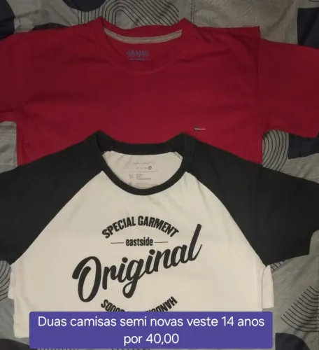 Camisas e vestidos semi novos