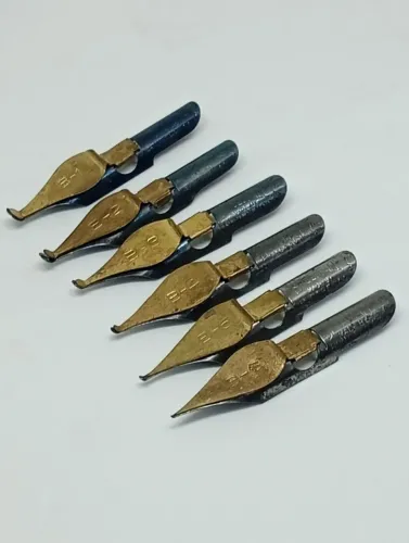 <br>Kit 6 Pontas Caligrafia Speedball Modelo B ? Ross F. George ? Hunt Pen Co. EUA