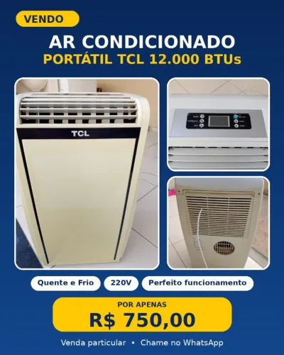 Ar Condicionado Portátil TCL 12.000 BTUs
