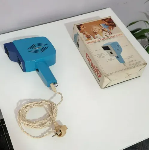 Secador ARNO Júnior Vintage 110V Azul Funcionando com Caixa