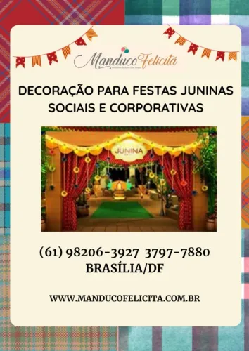 Decoração junina para eventos corporativos em Brasília/DF e Goiás/GO