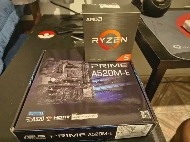Kit Placa Mãe Asus A520 + Ryzen 5 5500