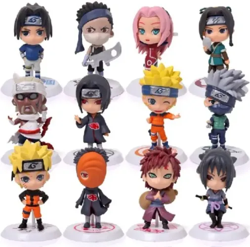 Boneco Naruto kit 12 bonecos
