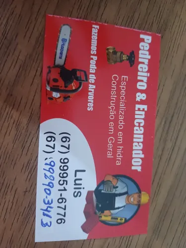 Pedreiro e encanador 