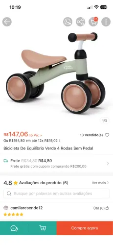Bicicleta equilíbrio