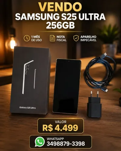 Vendo Samsung S25 Ultra 256GB (1 mês de uso)