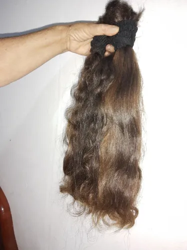 PROMOÇÃO: cabelo humano natural 233g castanho iluminado