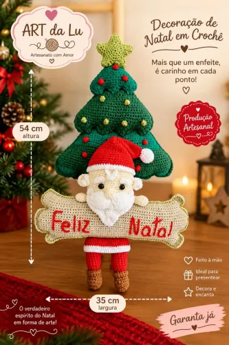Enfeite de Natal feito a mão
