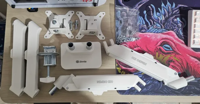 Suporte de monitor duplo Zinnia 210 branco