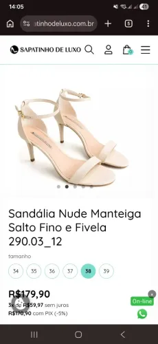 Salto sapatinho de luxo