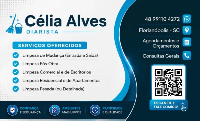 Serviços de Diarista e Limpeza Detalhada