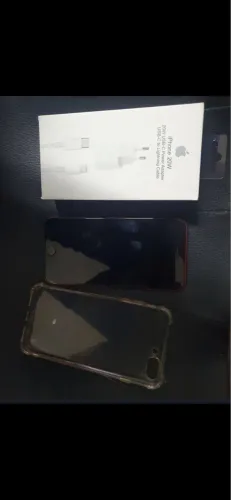 iPhone 8 Plus vermelho lindo botão silenciar off biometria ok